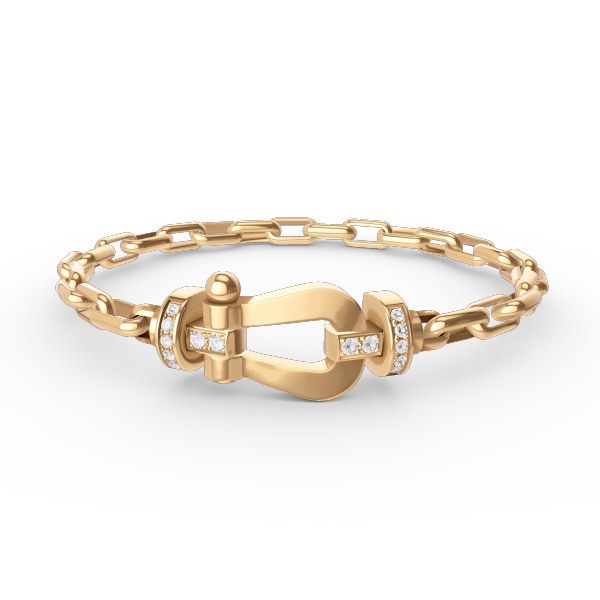 [CLOVER JEWELRY]FORCE LARGE HORSESHOE CLASP  METAL BRACELET