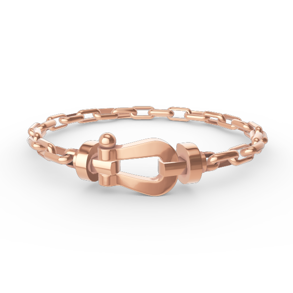 [CLOVER JEWELRY]FORCE LARGE HORSESHOE CLASP  METAL BRACELET