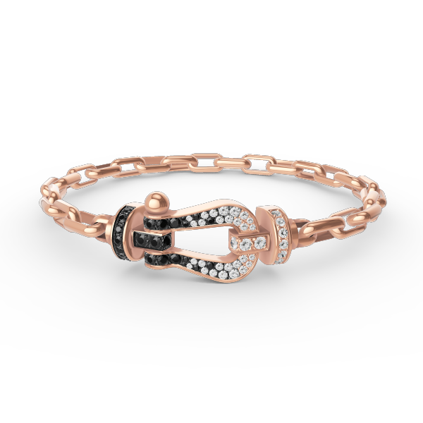 [CLOVER JEWELRY]FORCE LARGE HORSESHOE CLASP  METAL BRACELET