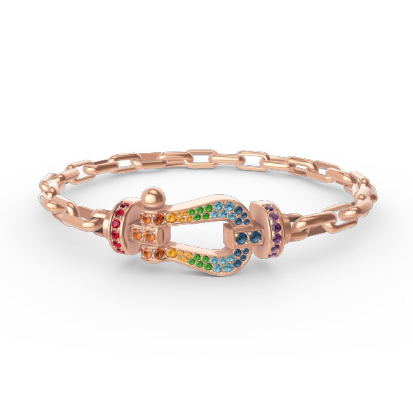 [CLOVER JEWELRY]FORCE LARGE HORSESHOE CLASP  METAL BRACELET