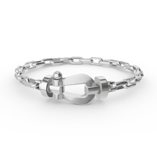[CLOVER JEWELRY]FORCE LARGE HORSESHOE CLASP  METAL BRACELET