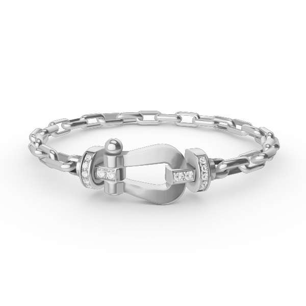 [CLOVER JEWELRY]FORCE LARGE HORSESHOE CLASP  METAL BRACELET