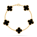 [Camiery] VA CLOVER 5 MOTIFS ONYX BRACELET