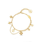 [CLOVER JEWELRY]BLOOMING PINK GOLD MOP BRACELET