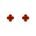 [Camiery] VA CLOVER 1 MOTIFS CARNELIAN GOLD EARRINGS
