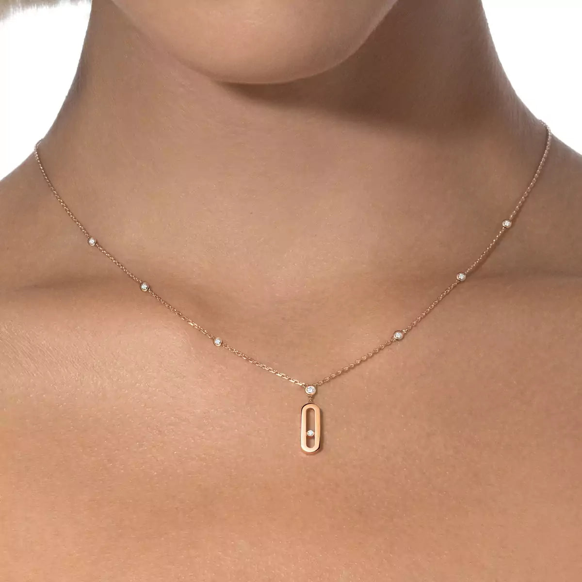 [Camiery] Move Uno Gold Diamond Long Necklace