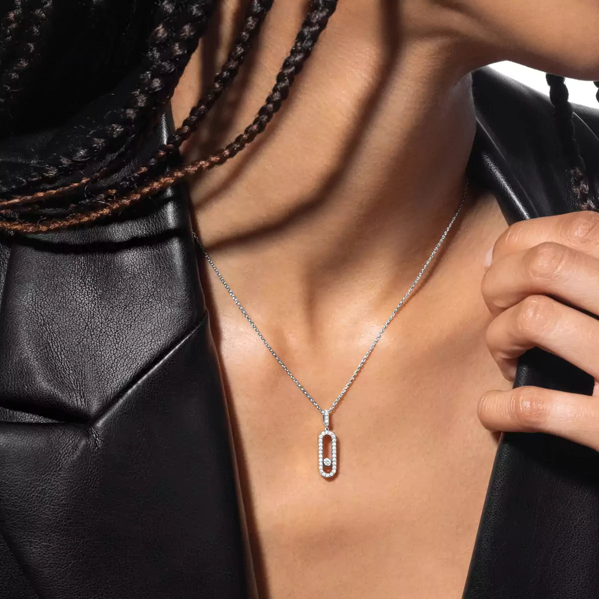 [Camiery]Move Uno Diamond Necklace in Rose Gold