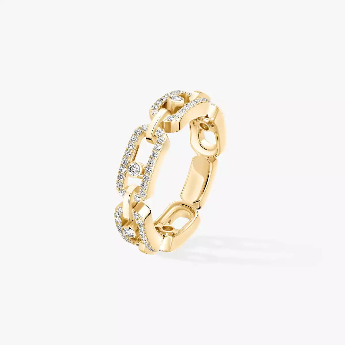 [Camiery]Move Link Pave_-Set Diamond Ring in Gold