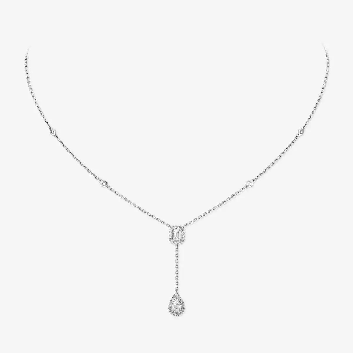 [Camiery]Gold Diamond Tie Necklace