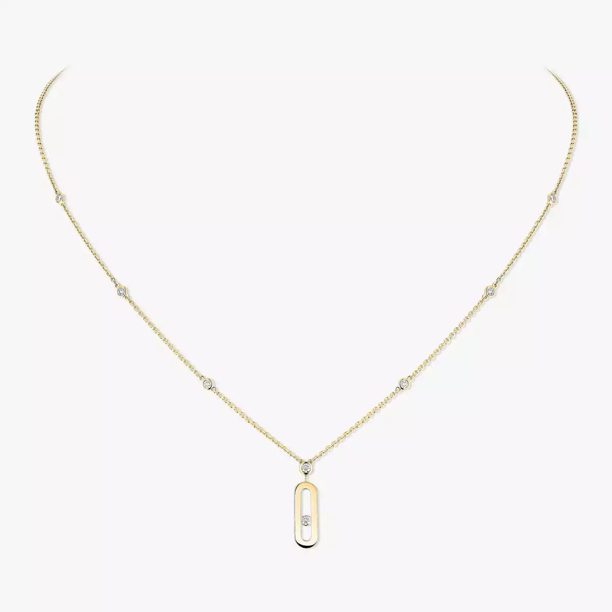[Camiery] Move Uno Gold Diamond Long Necklace