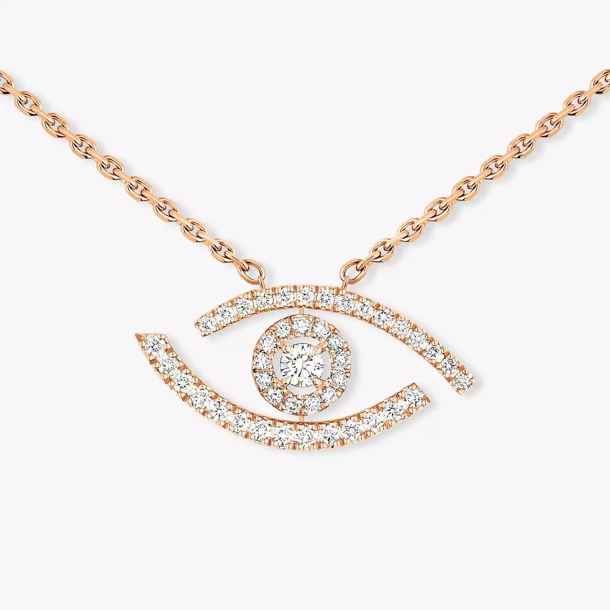 [Camiery]Pave_ Diamond Necklace Lucky Eye