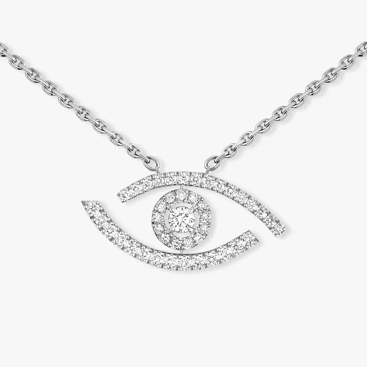 [Camiery]Pave_ Diamond Necklace Lucky Eye