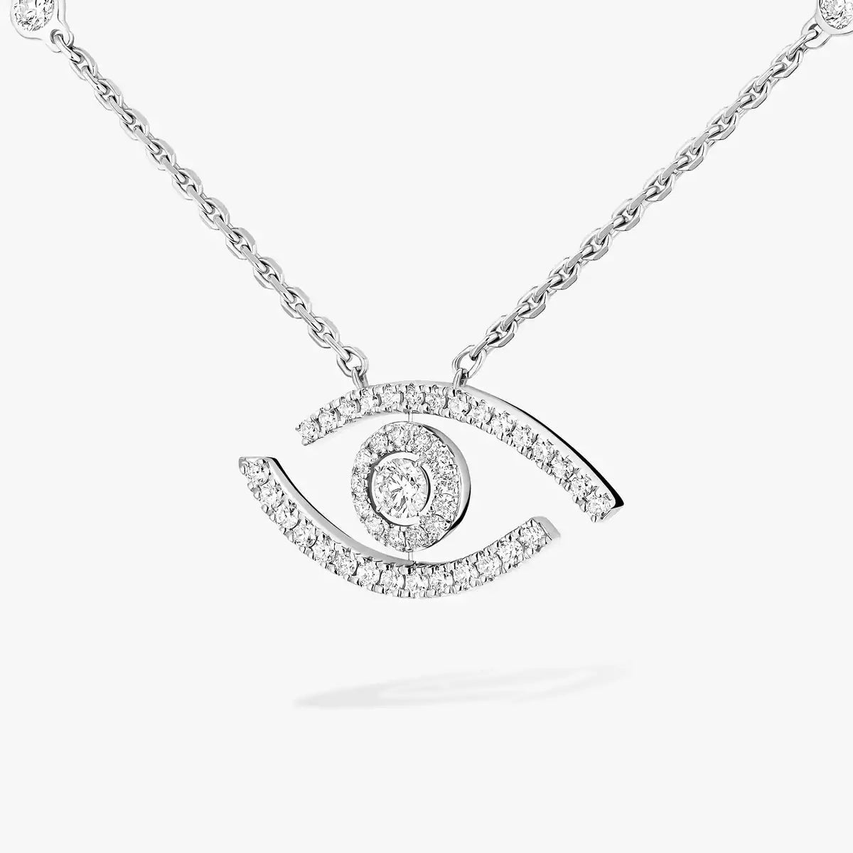 [Camiery]Pave_ Diamond Necklace Lucky Eye