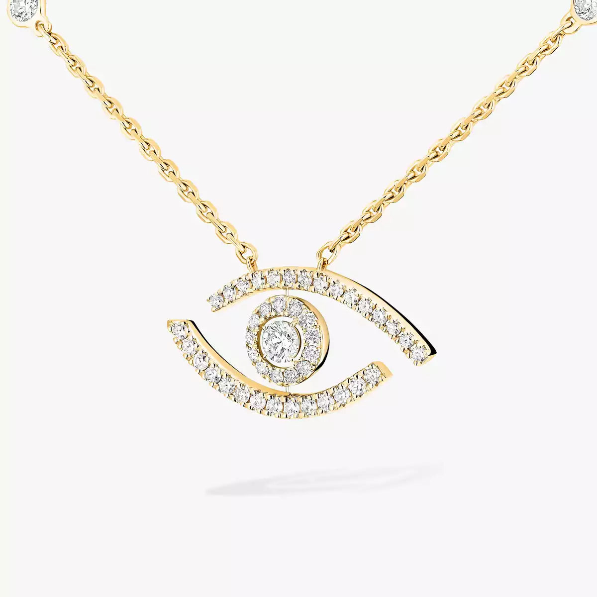 [Camiery]Pave_ Diamond Necklace Lucky Eye