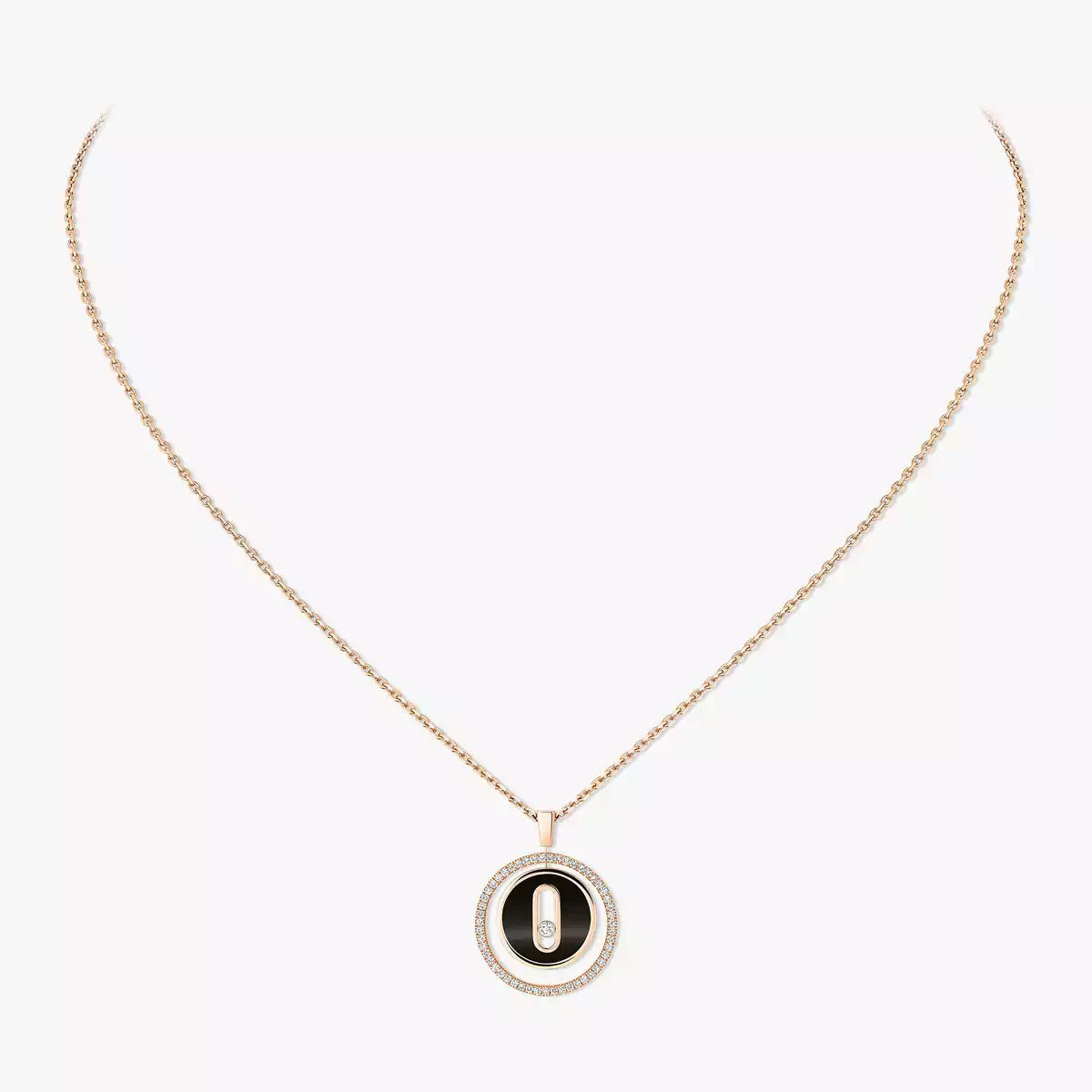 [Camiery]Lucky Move Diamond Necklace in Rose Gold and White Mother-of-Pearl