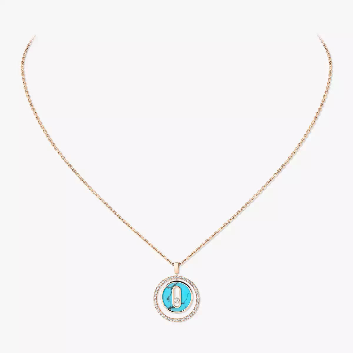 [Camiery]Lucky Move Diamond Necklace in Rose Gold and White Mother-of-Pearl