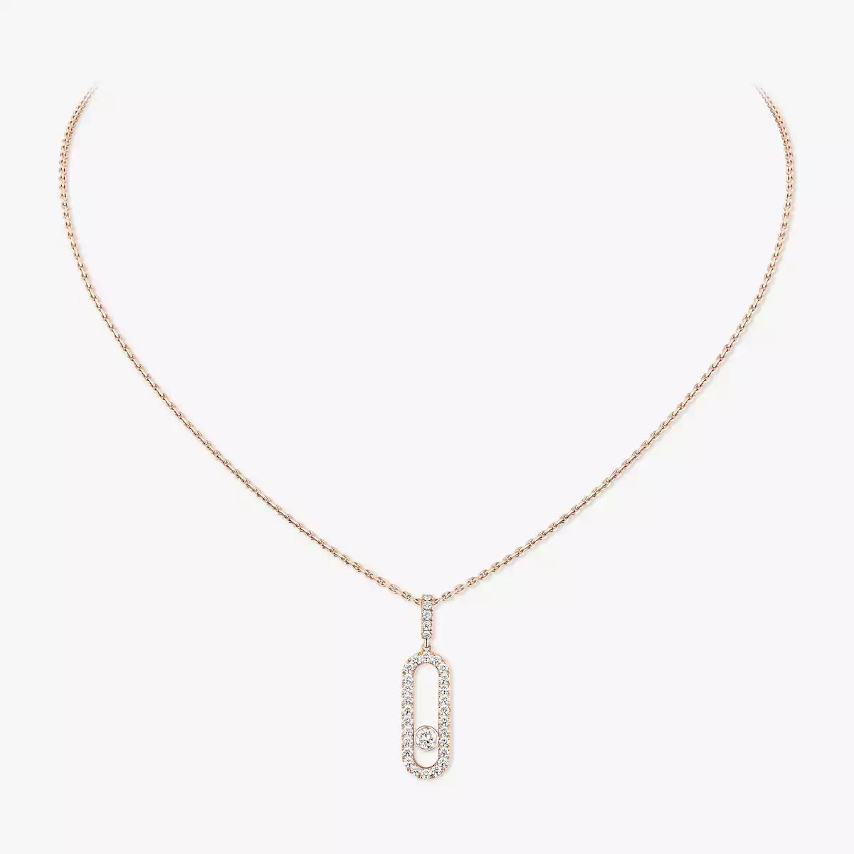 [Camiery]Move Uno Diamond Necklace in Rose Gold
