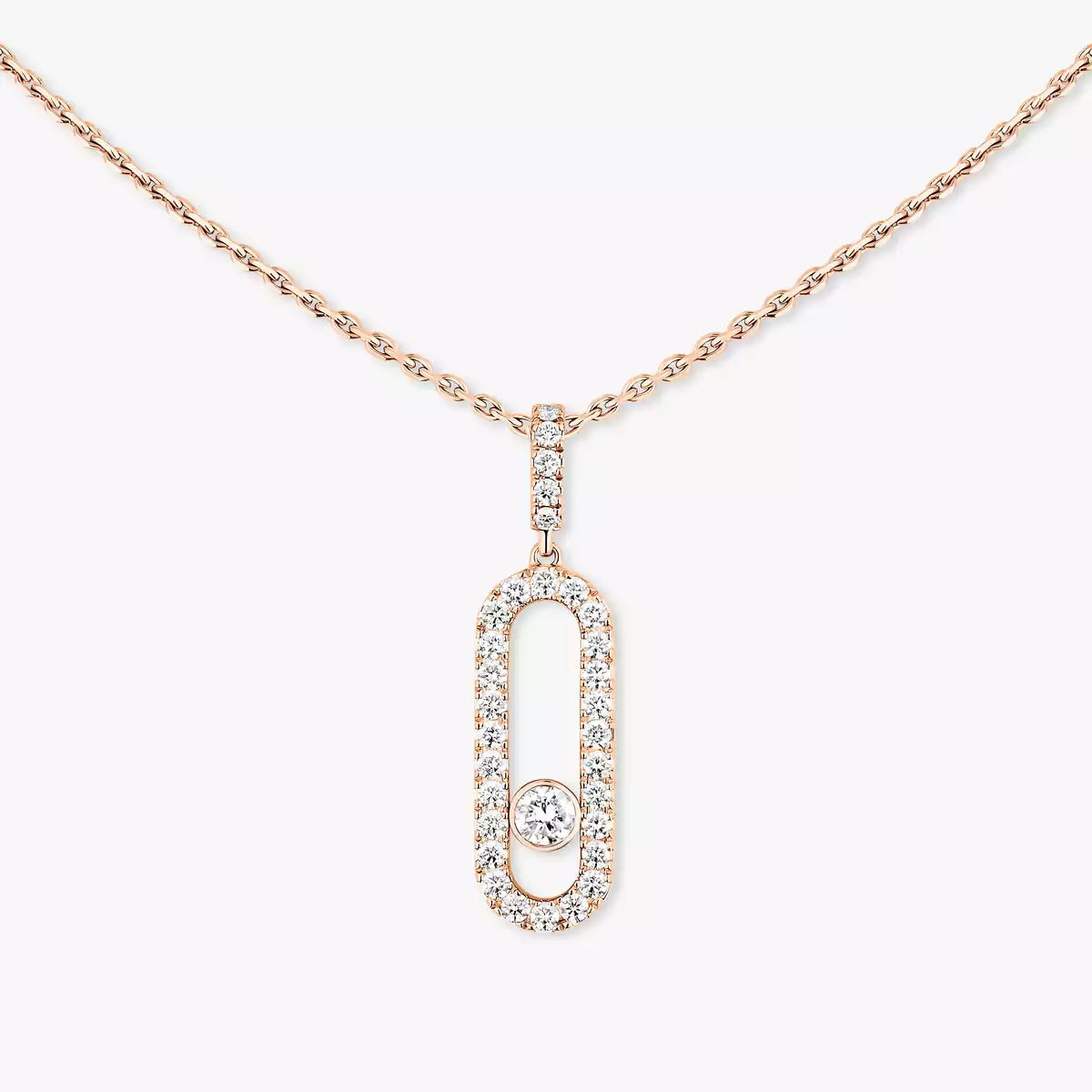 [Camiery]Move Uno Diamond Necklace in Rose Gold