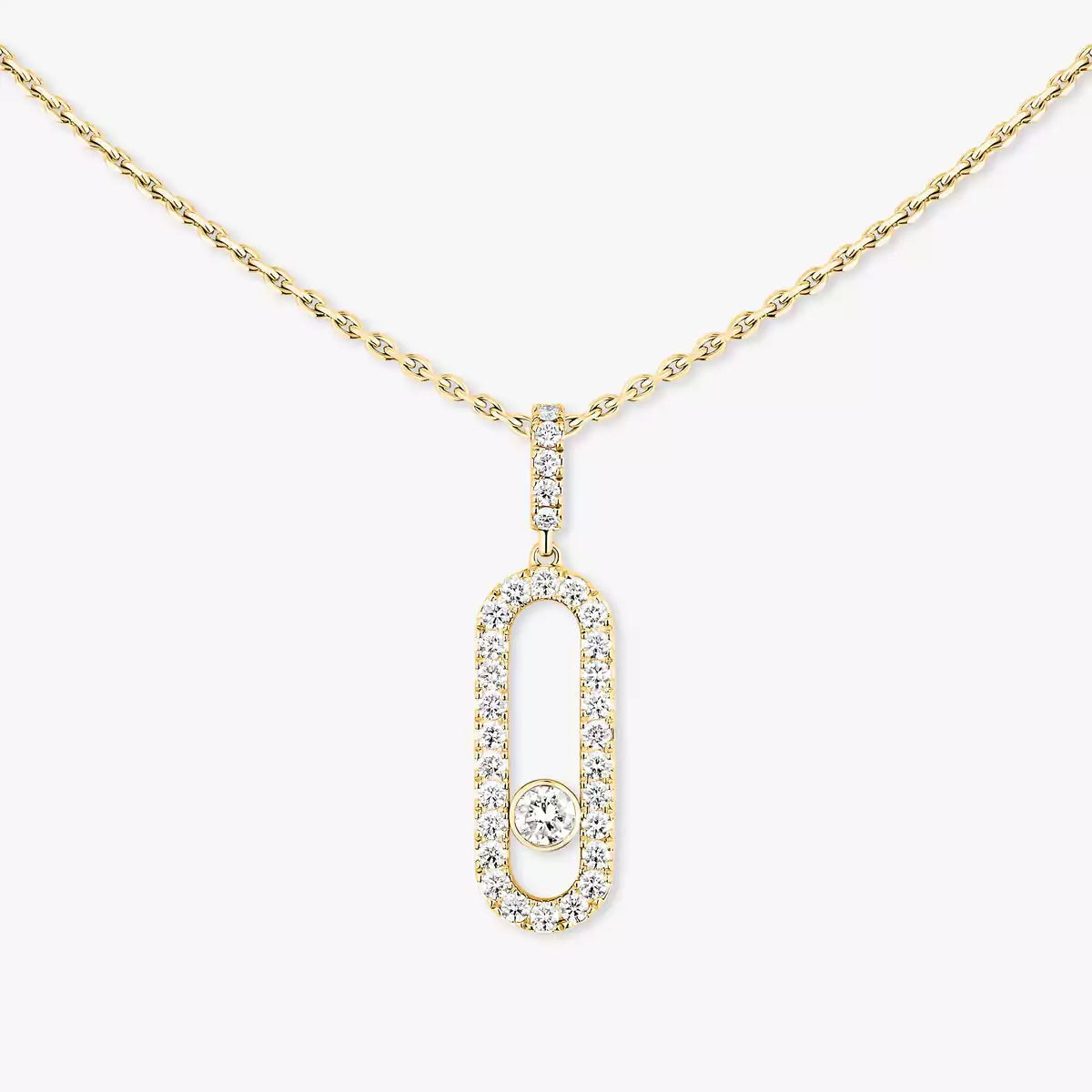 [Camiery]Move Uno Diamond Necklace in Rose Gold