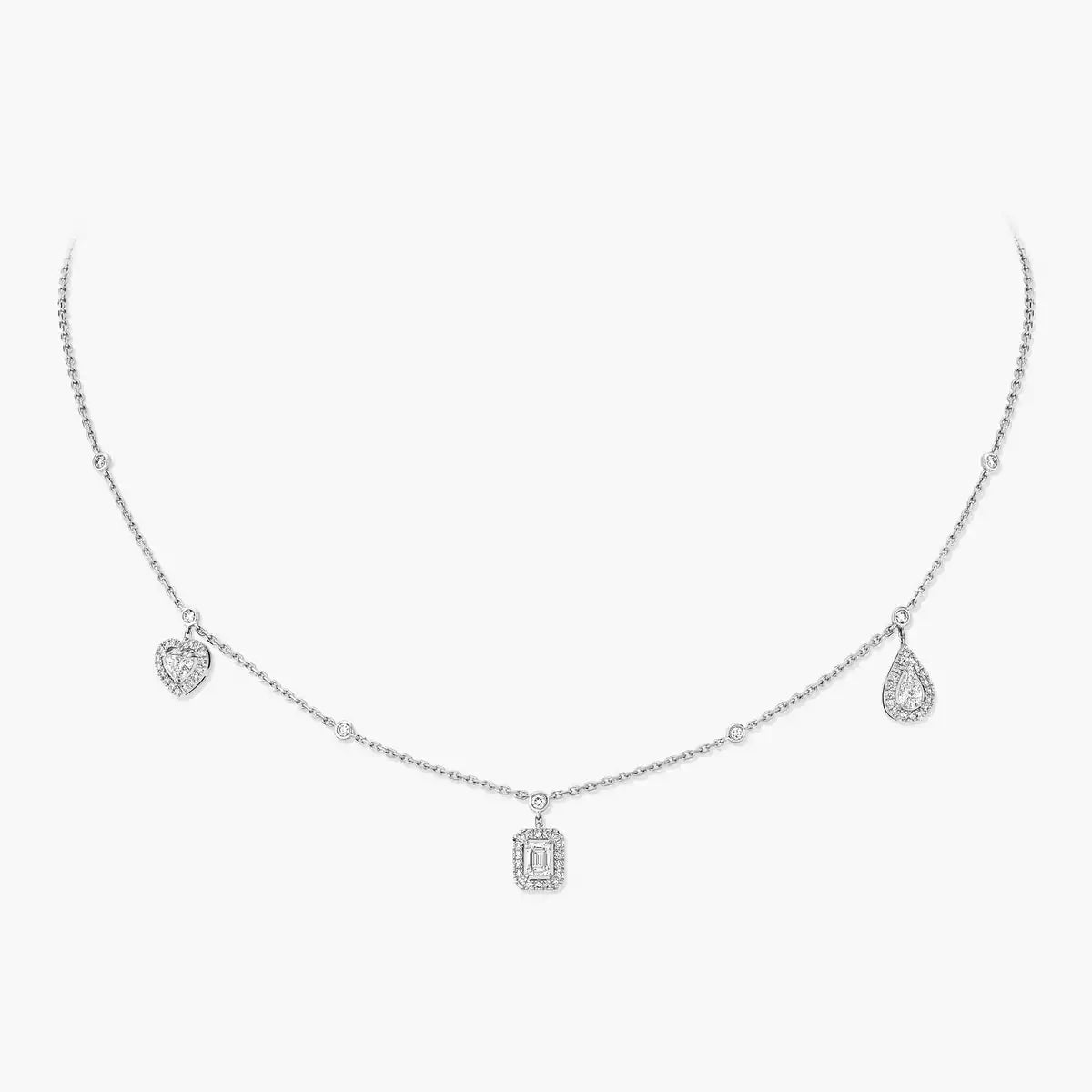 [Camiery]My Twin Diamond Necklace in Silver