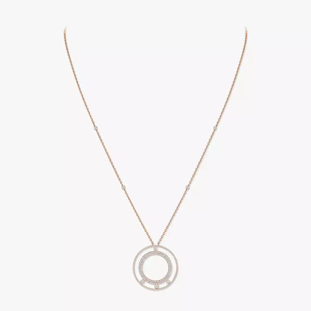 [Camiery]Move Romane Long Pave_-Set Diamond Necklace