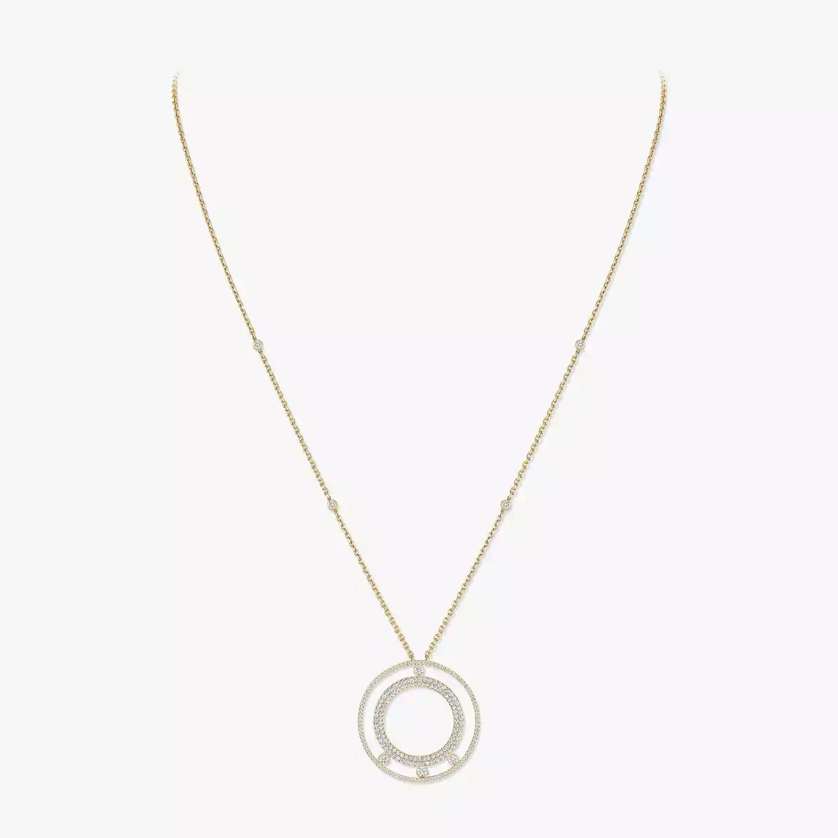 [Camiery]Move Romane Long Pave_-Set Diamond Necklace