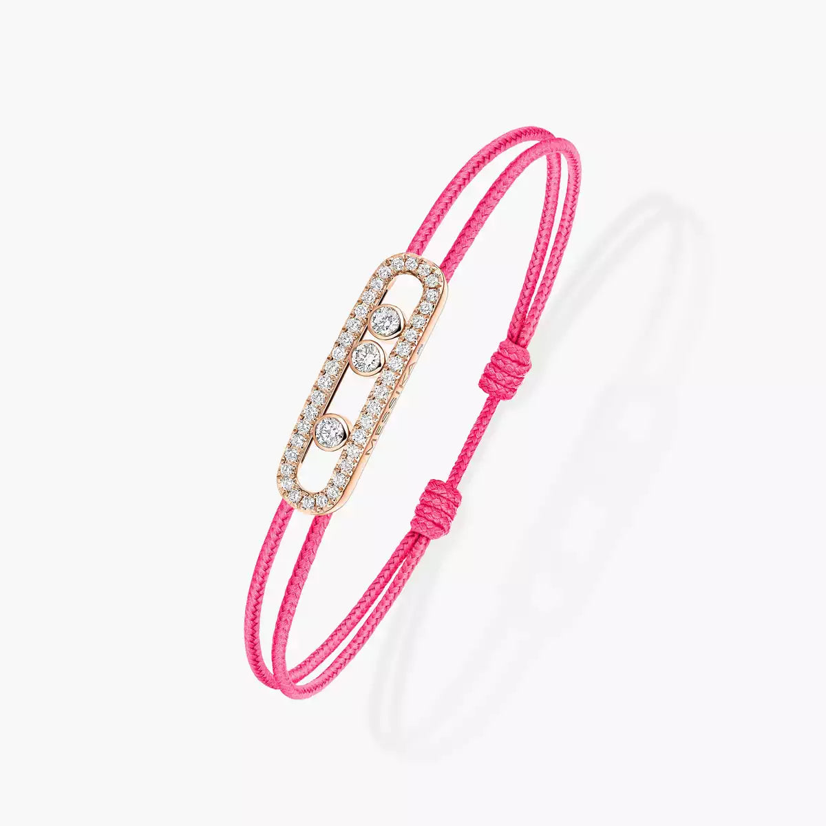 [Camiery]Messika Care(s) pink cord pavé bracelet