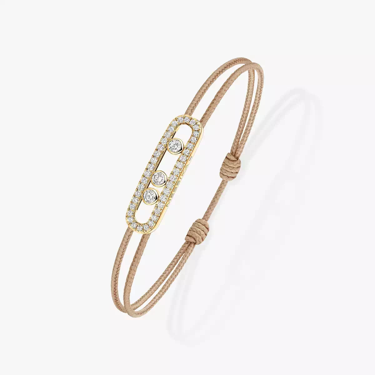 [Camiery]Messika Care(s) pink cord pavé bracelet