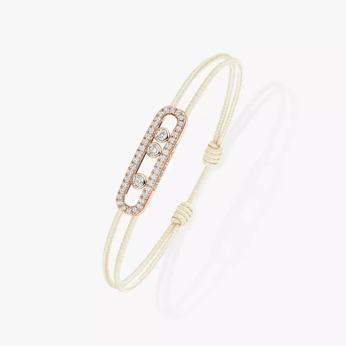 [Camiery]Messika Care(s) pink cord pavé bracelet