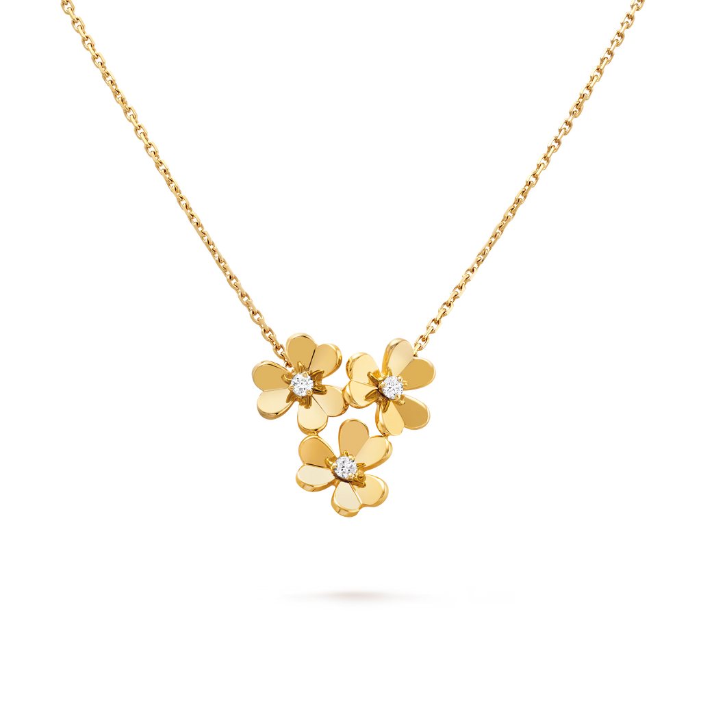[Camiery] VA FRIVOLE 3 FLOWERS NECKLACE GOLD