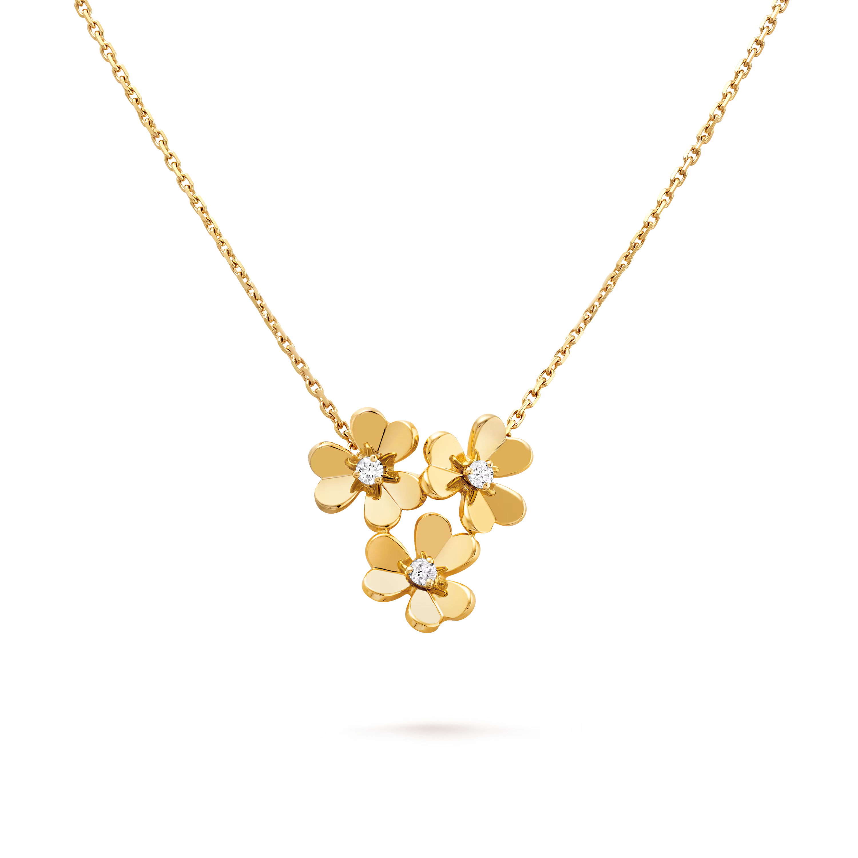 [Camiery] VA FRIVOLE 3 FLOWERS NECKLACE GOLD
