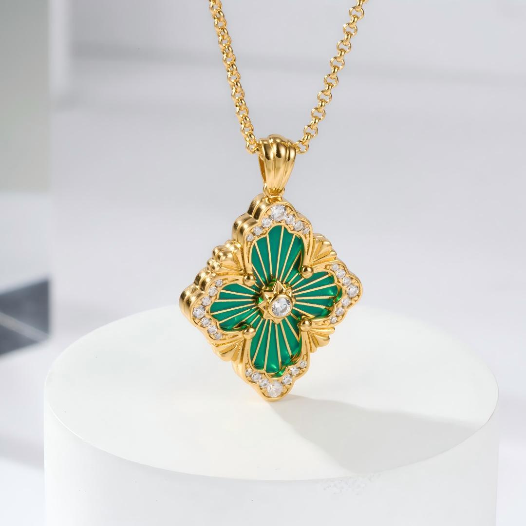 [Camiery] OPERA TULLE ENAMEL NECKLACE
