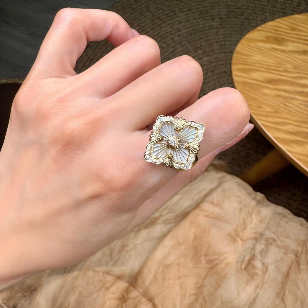 [Camiery] OPERA TULLE  RING WITH  ENAMEL BACKGROUND