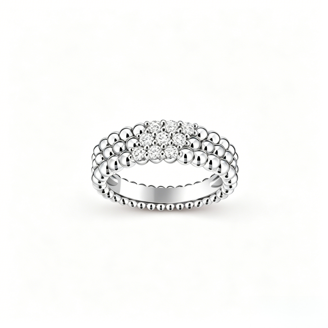 [Camiery] THREE-ROW DIAMOND RING