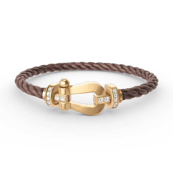 [CLOVER JEWELRY]FORCE LARGE HORSESHOE HALF DIAMOND BRACELET GOLD