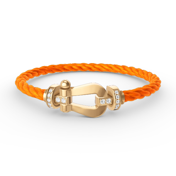 [CLOVER JEWELRY]FORCE LARGE HORSESHOE HALF DIAMOND BRACELET GOLD