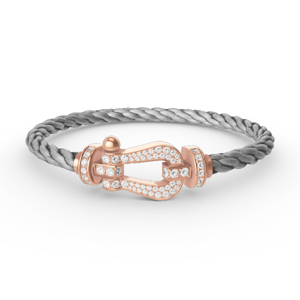 [CLOVER JEWELRY]FORCE LARGE HORSESHOE FULL DIAMOND BRACELET ROSE GOLD