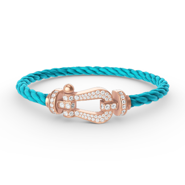 [CLOVER JEWELRY]FORCE LARGE HORSESHOE FULL DIAMOND BRACELET ROSE GOLD