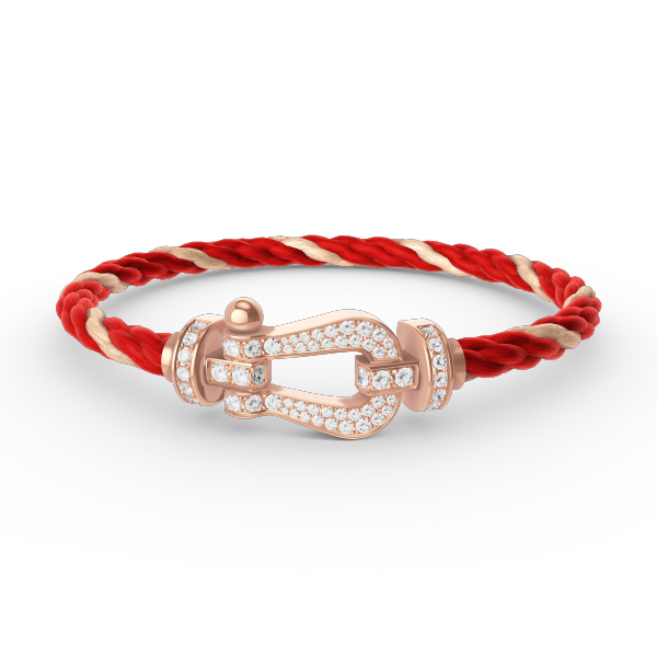 [CLOVER JEWELRY]FORCE LARGE HORSESHOE FULL DIAMOND BRACELET ROSE GOLD