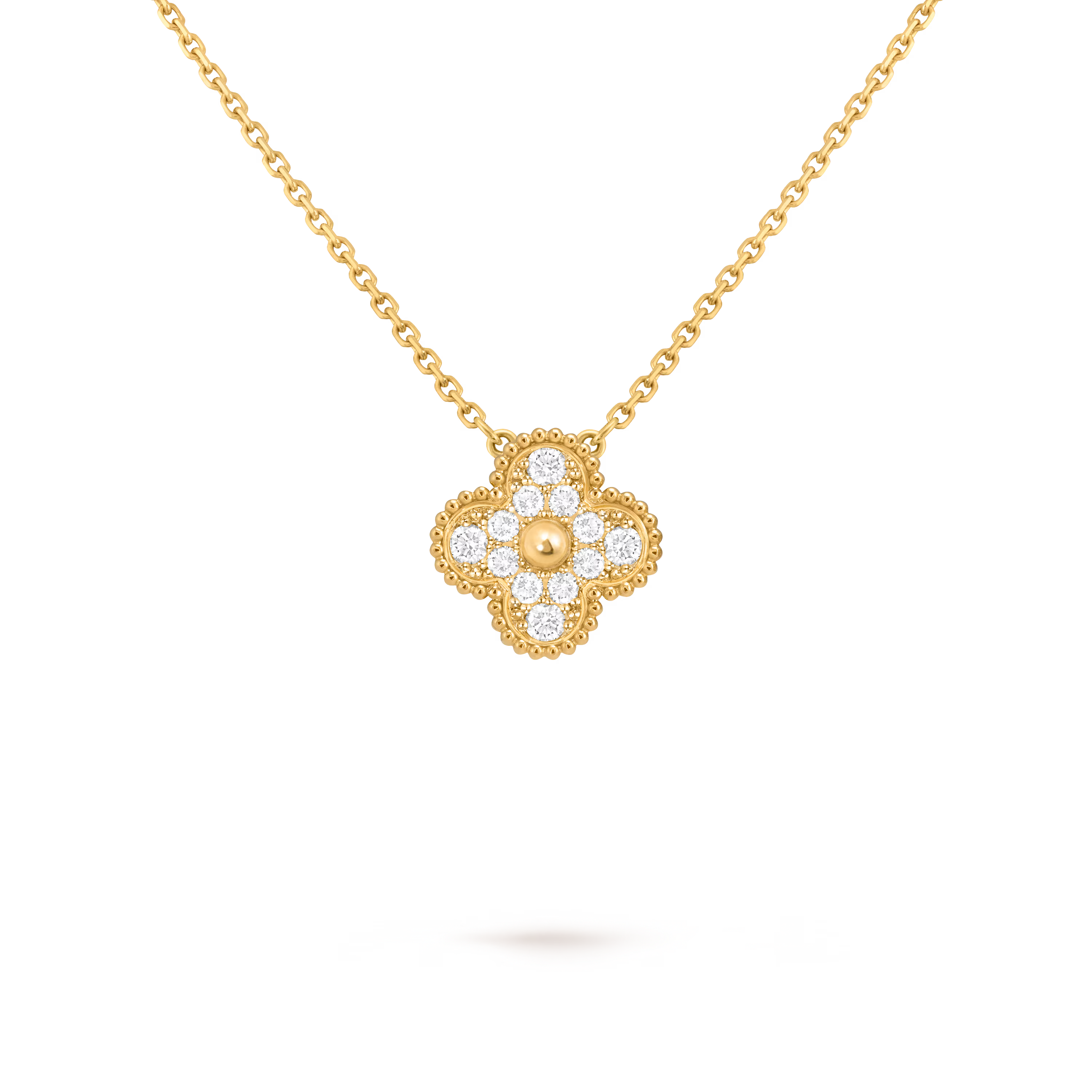 [Camiery] VA CLOVER 15MM DIAMOND GOLD NECKLACE