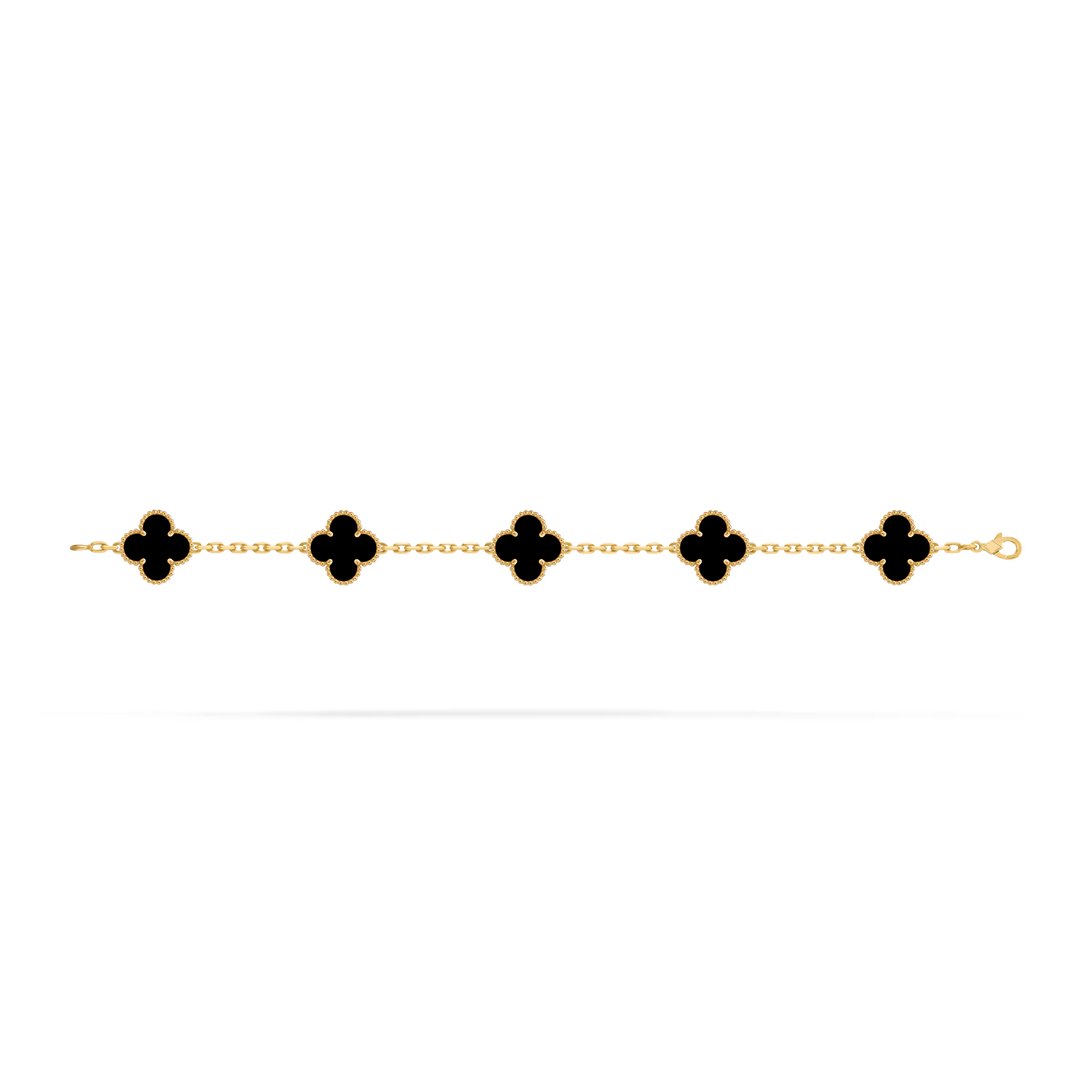 [Camiery] VA CLOVER 5 MOTIFS ONYX BRACELET