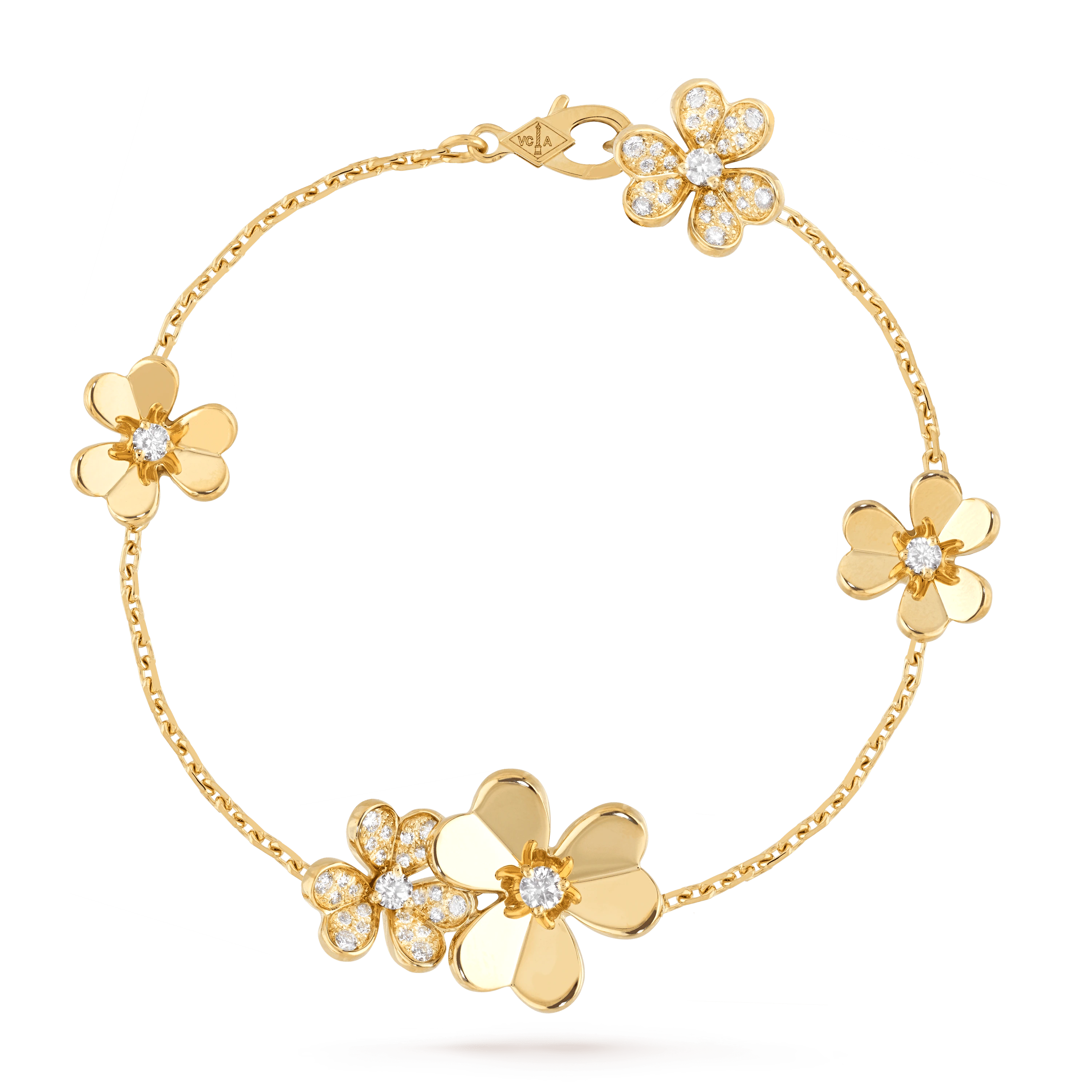 [Camiery]FRIVOLE GOLD 5 FLOWERS BRACELET
