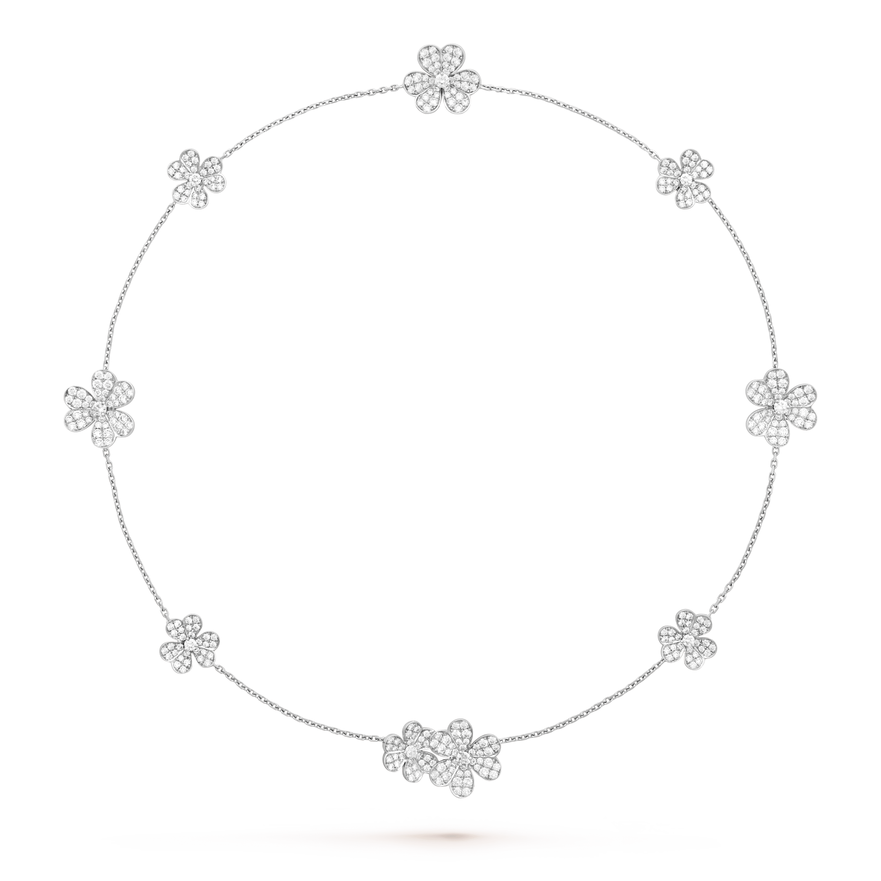 [Camiery]FRIVOLE SILVER 9 FLOWERS NECKLACE