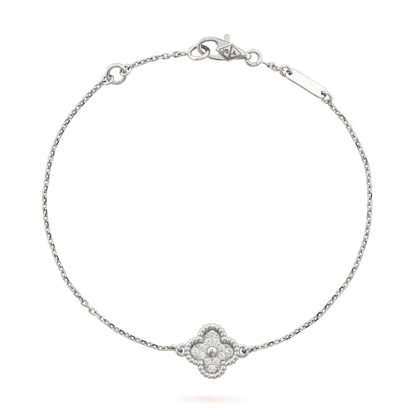 [Camiery]CLOVER  SINGLE FLOWER BRACELET SILVER