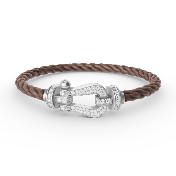 [CLOVER JEWELRY]FORCE LARGE HORSESHOE FULL DIAMOND BRACELET SILVER