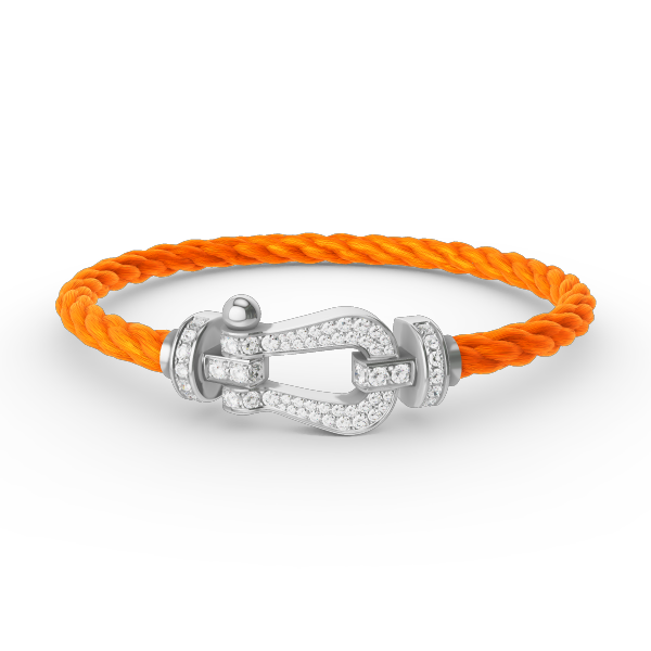 [CLOVER JEWELRY]FORCE LARGE HORSESHOE FULL DIAMOND BRACELET SILVER