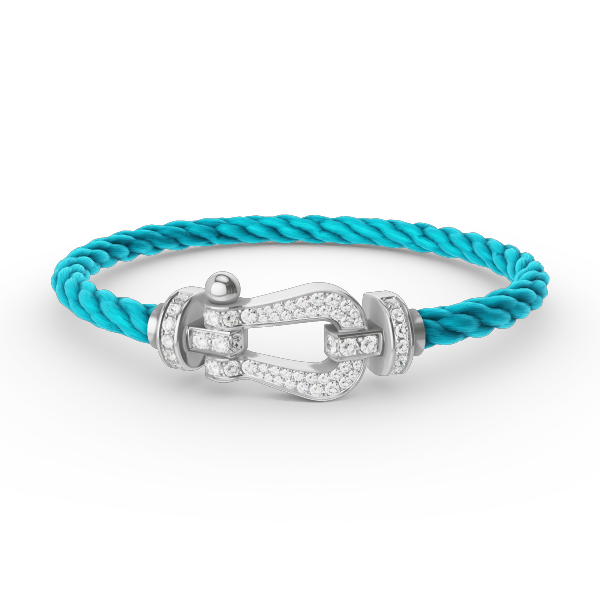 [CLOVER JEWELRY]FORCE LARGE HORSESHOE FULL DIAMOND BRACELET SILVER