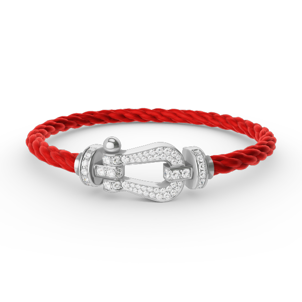 [CLOVER JEWELRY]FORCE LARGE HORSESHOE FULL DIAMOND BRACELET SILVER