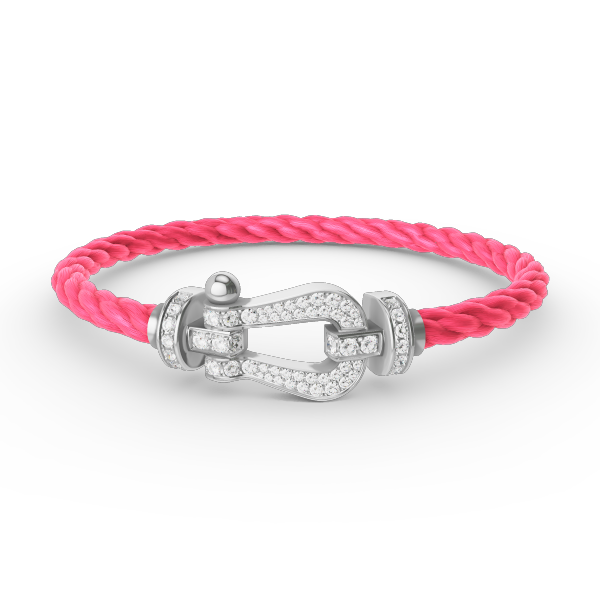 [CLOVER JEWELRY]FORCE LARGE HORSESHOE FULL DIAMOND BRACELET SILVER