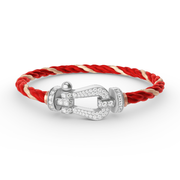 [CLOVER JEWELRY]FORCE LARGE HORSESHOE FULL DIAMOND BRACELET SILVER